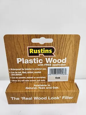 Rustins Plastic Wood Filler Tube - Oak .. With Free Applicator ... • £4.75
