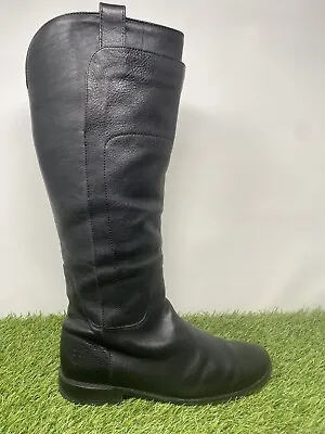 Frye Paige Tall Riding Knee High Boots Black Leather Women's Size 7.5 B • $49.99