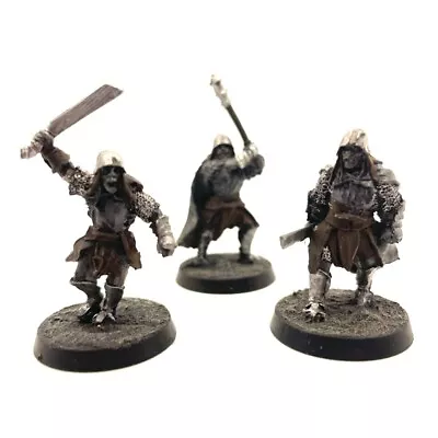 Mordor Uruk-hai 3 Painted Miniatures Warriors Half-orc Rogue Middle-Earth • £62.69