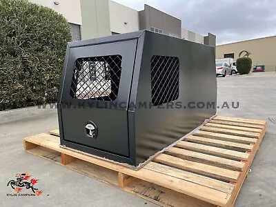 Alloy Black Flat Plate Aluminium Toolbox With Dog Box Ute Canopy Box 800x1800 • $1600