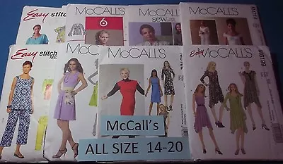 McCall's Patterns ~ All Patterns Are Size 14-20 * ~ * ~ * ~ * ~ * ~ Listing 8799 • $10.99