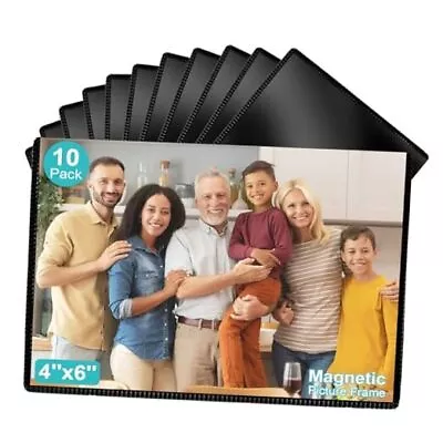 Magnetic Picture Frame10 Pack Magnetic Frame ReusableMagnetic Black 10 Pack • $9.61