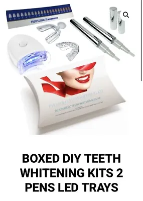 $89.98 • Buy Boxed DIY Teeth Whitening Kit 2 Pens Led Trays