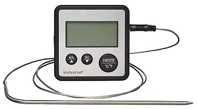 £18.95 • Buy Kitchen Craft Digital Cooking Thermometer Meat Oven Probe And Electronic Timer