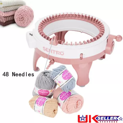 48 Needles Knitting Machine Round Hand Weaving Loom DIY Scarf Hat Kids Toy • £30.68