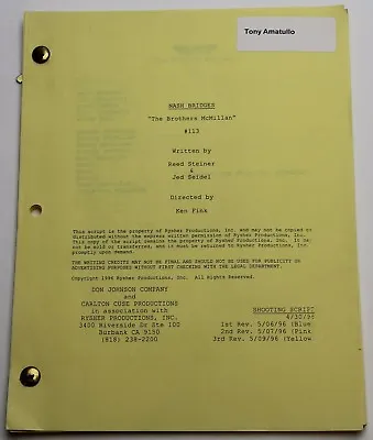 NASH BRIDGES / 1996 Original TV Series Script Season 2 Episode 6 • £96.42