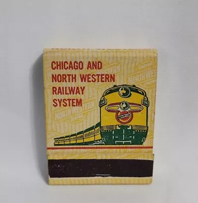 Vintage Chicago North Western Railway System Train Matchbook Advertising Full • $14.99