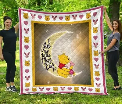 Pooh Quilt I Love You To The Moon And Back Quilt Blanket Soft And Warm • $59.95