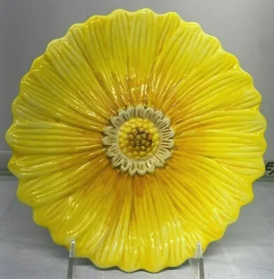 Maxcera Yellow Sun Flower Salad Plate 8 ” Diam 3D Daisy  New  • $14.84