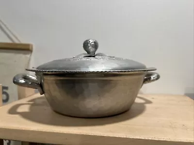 Vintage Everlast Hand Forged Hammered Aluminum Bowl W Lid • $12