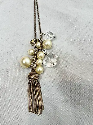 J. CREW  Tassel Jeweled Pearled Necklace • $20