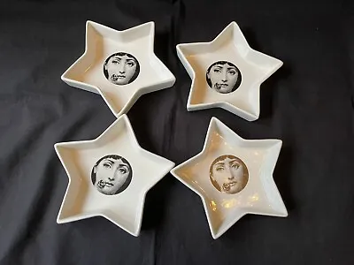 Set Of 4 Vintage Rare  FORNASETTI  Star Shaped Dishes . Marked Bottom • $210