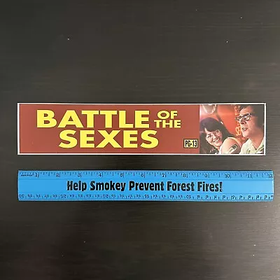 BATTLE OF THE SEXES Movie Theater Mylar Poster 2.5x11.5 Steve Carell Emma Stone • $8.99