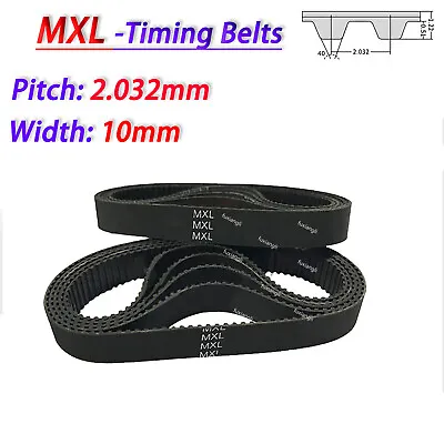 MXL32-MXL1637 Timing Belts Pitch 2.032mm Close Loop Rubber Drive Belt Width 10mm • $2.79