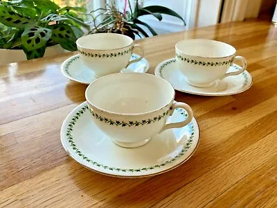 3 Vintage Allertons Bone China Tintern Cups And Saucers • £5