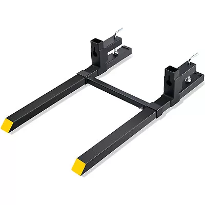 VEVOR Clamp On Pallet Forks 2000lbs Tractor Forks 43  Adjustable Bucket Forks • £71.27