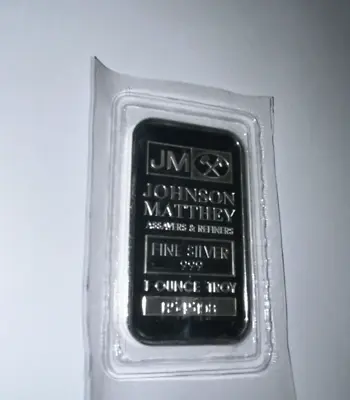 1 Oz Johnson Matthey Silver Bar 999 Silver Uk Bullion Mint Sealed Brand New • £38