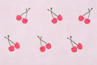 PK Lifestyles Cherry Pie Printed Cotton Drapery Fabric In Fuchsia By The Yard P • $11.98