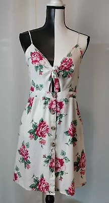 Mimi Chica Floral Dress - Front Tie And Buttons - Size XL • $16.14