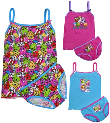 £3.49 • Buy Girls Vest Top Briefs Set Kids New Shopkins 2 Pack Underwear Age 2 3 4 5 6 8 Yrs