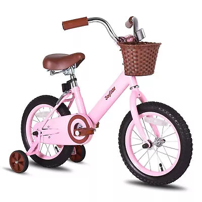 Joystar Vintage 14 Inch Ages 3 To 6 Kids Training Wheel Bike W/Basket (Open Box) • $92.48