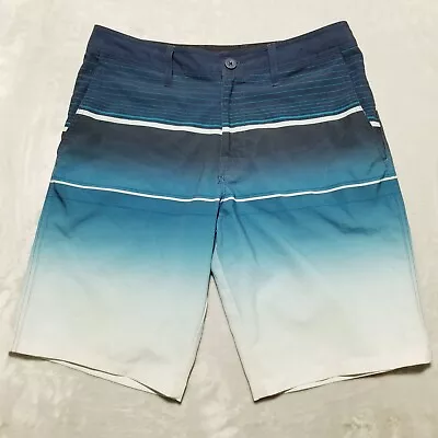 Valor Mens Board Shorts Sz 29 Blue Stripes Hybrid Shorts Swim Trunks • $8.98