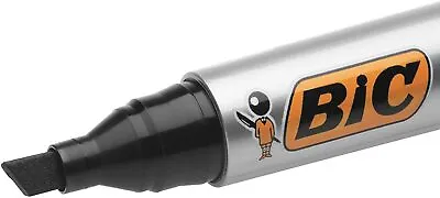 BIC Permanent Marker Pen 2300 (THICK) BLACK CHISEL TIP • £30.75