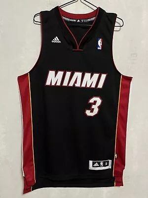 NBA Dwyane Wade Miami Heat Adidas Swingman Black Basketball Jersey Size M Mens • $39.99