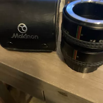 Makinon  X2 Converter Both Lens #1 & #2 Konica  W Caps Covers & Case Japan Made • $13.50
