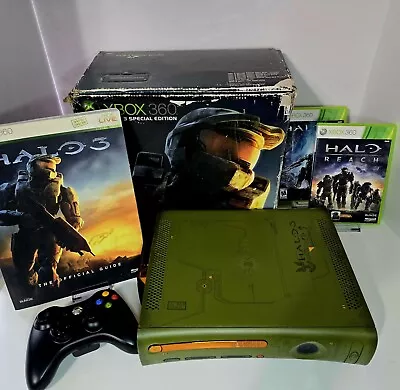 Halo 3 Limited Edition Bundle Xbox 360 Console W/ OG Box & Hard Drive TESTED • $379.99