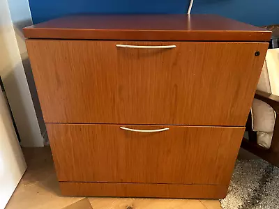 Knoll Reff 2 Drawer Cherry Finish File Cabinet • $150
