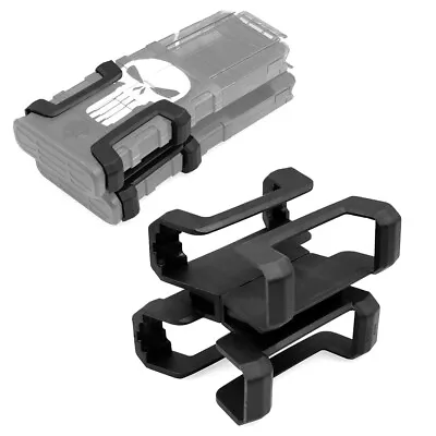 Tactical Magazine Coupler Link Nylon Black For Nerf Worker Mag Clip Modify Toy • $16.34