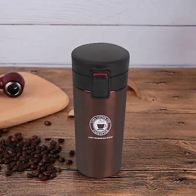 Insulated Travel Coffee Mug Cup Thermal Stainless Steel Flask Vacuum Thermos UK • £7.29