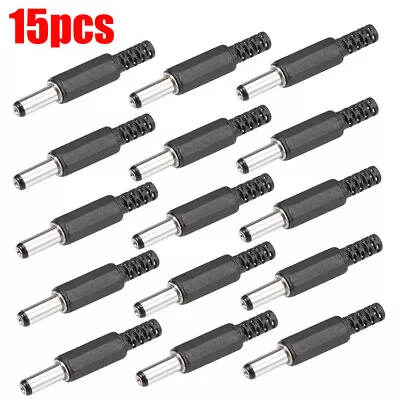 5.5mm X 2.1mm Straight Male DC Power Jack Solder Connector Adapter Set Of 15 • $8.69