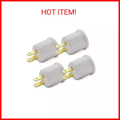 4pcs - Outlet To Socket Adapter Plug-in Light Socket Convert Outlet To Light B • $11.46