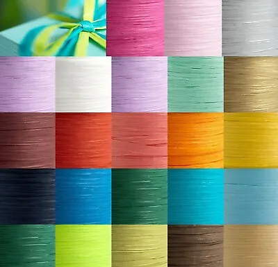 Paper Raffia 7mm Tying Ribbon - Wrapping Favours Gifts 5m Cut 100m Reel • £7.99