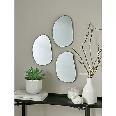 £19.88 • Buy Clear Pebble-Shaped Mirror - Set Of 3