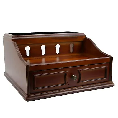 Decorebay Pecan Brown Wooden Multi-Device Charging Station And Valet - Open Box • $69.99
