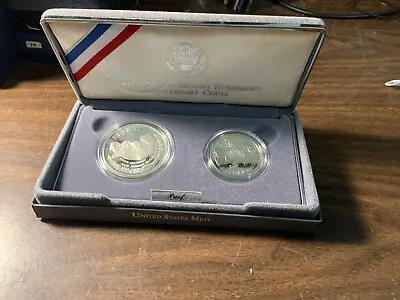 1991 US Mint Mount Rushmore Anniversary Two Coin Proof Set • $31.90