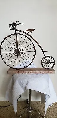 $350 • Buy Jim Lewk Brutalist Bicycle Copper Sculpture W/Stone Base