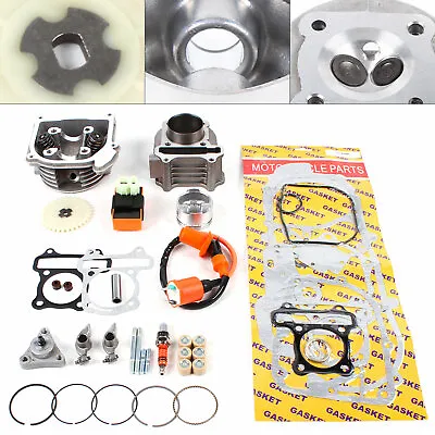 100cc 50mm Big Bore Cylinder Piston Kit For GY6 Scooter Moped 1P39QMB 139QMB • $62.70