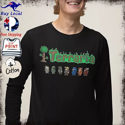 TERRARIA Long Sleeve T Shirt XS To 5XL Retro Computer Game Pop Culture Tee • $54.50