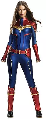 Captain Marvel Superhero Movie Hero Fancy Dress Halloween Deluxe Adult Costume • $159.63