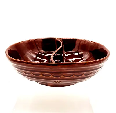 Marcrest Daisy Dot Stoneware Oven Proof Divided Vegetable Dish Serving Bowl • $16