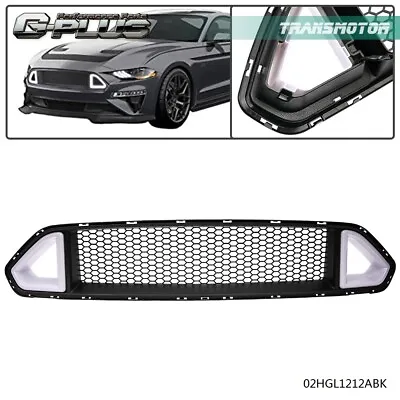 Fit For 18-21 Ford Mustang Upper Grille W/DRL Yellow Turn Signal White LED Light • $65.90