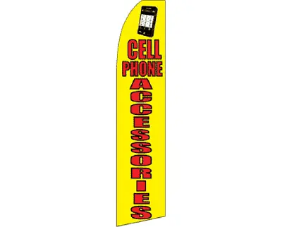 Cell Phone Accessories Yellow / Red Swooper Super Feather Advertising Flag • $19.88