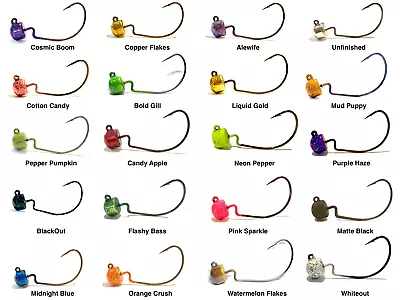 Shroom Ned Rig Jig Head Weedless EWG 2/0 3 PACK Select Size/Color 20 Colors • $5.50