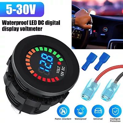 Waterproof CAR Battery Meter DC 12V Voltmeter LED Digital Display Voltage Gauge • $11.48