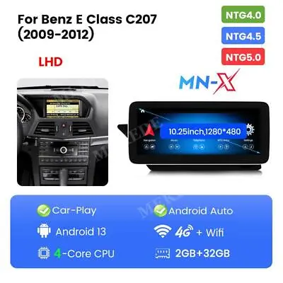 For Mercedes Benz E Class W207 C207 A207 Android 13 Car GPS Radio Carplay Auto • $334.99