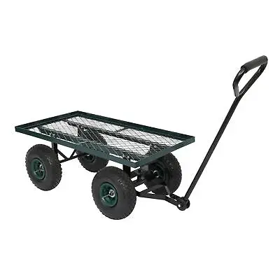 38  Steel Garden Cart Heavy Duty Utility Metal Wagon With Handle For Garden Farm • $66.99